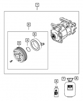 Jeep Compass 23-25 2.0T Air Conditioning Compressor