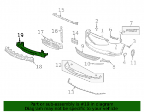 Front Bumper Reinforcement for the 2021-25 Acura MDX