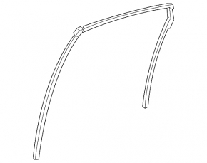 Rear left glass seal for Honda Civic XI FE/FL 22-26 5d