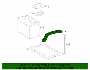 Battery mount Toyota Avalon 13-18 2 parts