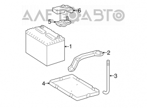 Battery mount Toyota Avalon 13-18 2 parts