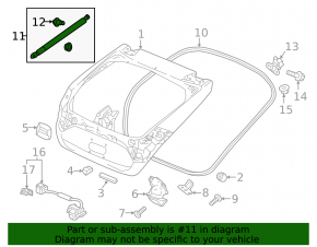 Right tailgate shock absorber Honda Civic X FK 17-21 5D