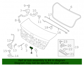 Left lower trunk lid bumper for Kia Optima 16-20