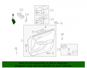 Lexus ES300 ES330 front left seat memory panel