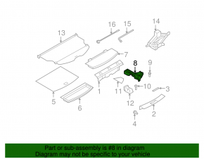 Foam plastic for tool left Nissan Rogue 07-15