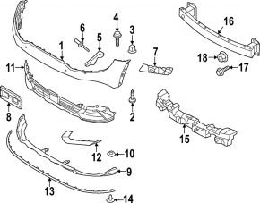 Left front bumper bracket for Kia Sportage 23-25