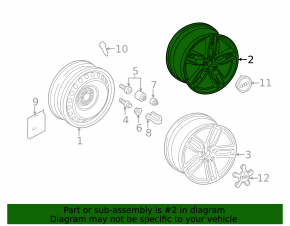 Wheel disk R19 Audi A3 8V 15-20 5 single spokes