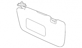 Right visor Subaru Impreza 4d 17-23 GK ser