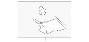 Subaru Outback 10-12 right rear window trim, front, gray