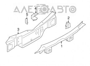 Rear panel Porsche Macan 15-18 2 parts