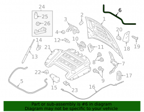 Rear hood seal Porsche Panamera 10-16