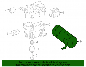 Air suspension receiver Mercedes GLS-class X166 13-19