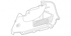 Right arch trim for Mercedes A-class V177 19-22, black