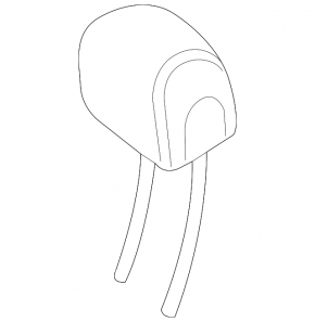 Headrest 2nd row right Mercedes W213 E 17-23 black leather, white stitching