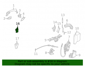 Upper rear right door hinge Mercedes W246 B250e 16-17