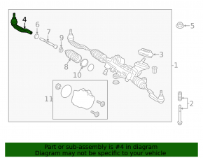 Right steering tip for Mercedes H247 GLA 20-26