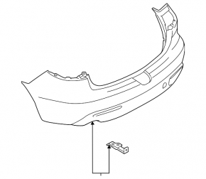 Naked rear bumper Mazda 3 10-11 4D