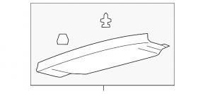 Upper tailgate trim for Lincoln MKX 2016-2018, brown, scratches