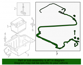 Power cable inverter-battery Ford C-max MK2 13-17