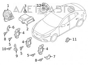 Airbag sensor rear left Mazda 6 18-21