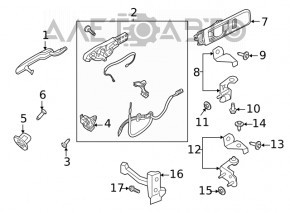 Ford Explorer 20 rear left door lock - keyless without handle mechanism