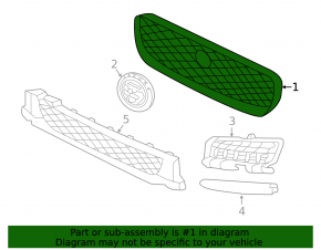 Jaguar XF 16-20 grille, black mesh, chrome frame