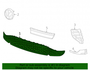 Lower grille front bumper Volkswagen ID.4 21-23 black