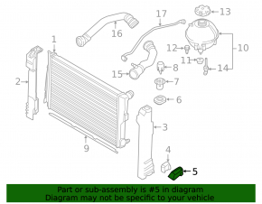Radiator bracket lower left BMW X3 F25 11-17 plastic