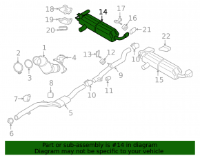 Muffler rear part barrel BMW 5 G30 17-23 2.0T
