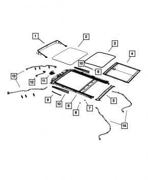 Sunroof curtain Dodge Dart 13-16