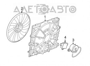 Cadillac CTS 14-3.6 radiator shroud diffuser