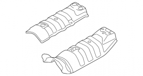 Front underbody heat shield Hyundai Sonata 11-15