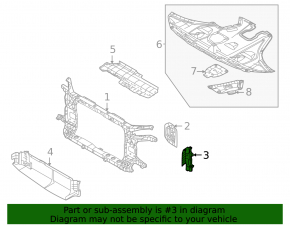 Left radiator deflector Hyundai Tucson 22-25 1.6T HEV