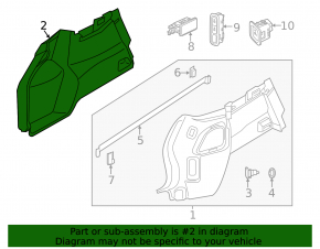 Arch trim left Volvo XC40 19-25 black