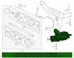Rear differential gearbox Buick Encore 13-16