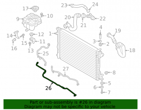 Cooling return pipe tank - Audi Q7 20-26 MHEV engine