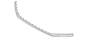Front bumper center molding for Audi Q7 20-24 black, S-line