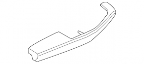 Rear right door armrest for Audi Q8 19-26, brown leather, sooty
