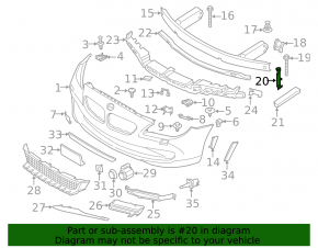 Front Bumper Bracket Right BMW 5 F10 11-16