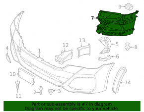 Front bumper frame mount, right, BMW 5 G30 21-23