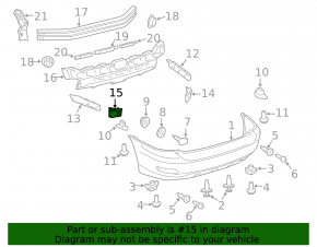 Rear bumper mount inner small left Lexus RX300 RX330 RX350 RX400h 04-09 broken latch