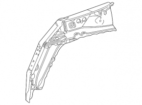 Left wing apron inner panel for Toyota Sienna 21-25