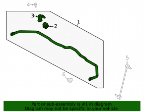 Front stabilizer bar for Hyundai Sonata 20-23 with brackets