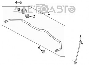 Front stabilizer bar Kia K5 21-24 1.6T