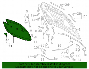 VW Golf 15-21 Hood Insulation