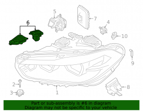 Daytime Running Light Module (DRL) Right BMW X2 F39 18-23 LED