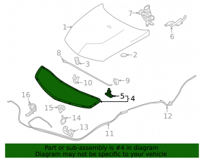 Nissan Z 23-26 front hood seal