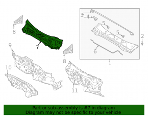 Metal wiper pan Hyundai Sonata 20-22