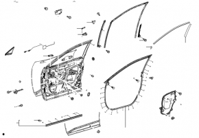 Door assembly front right Toyota Rav4 19-