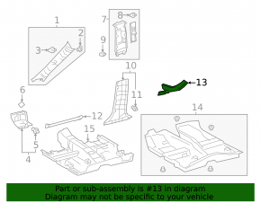 Door sill trim rear left Lexus UX200 19-
